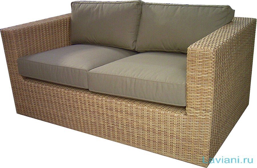 Мягкий плетеный диван из ротанга Twin SMS-34