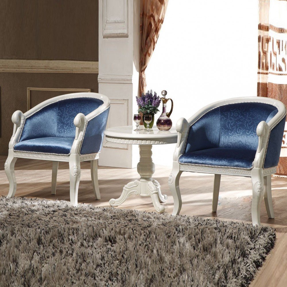 Комплект мебели из дуба Classical Blue SES-17