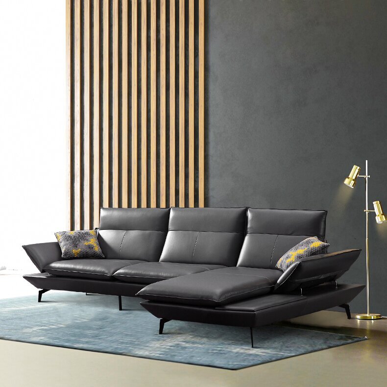 Угловой диван из натуральной кожи NLS-53 купить в интернет-магазине Laviani