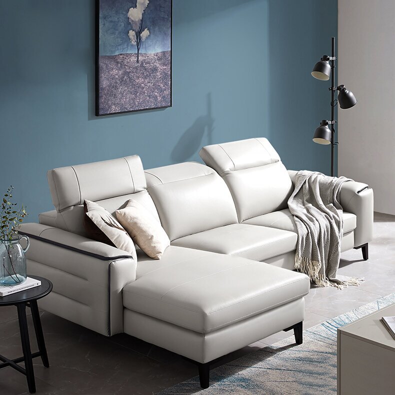 Угловой диван из натуральной кожи NLS-18 купить в интернет-магазине Laviani