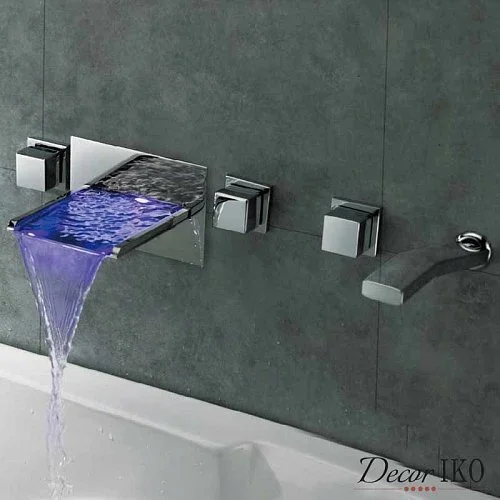 LED смеситель для ванны скрытого монтажа LF-24